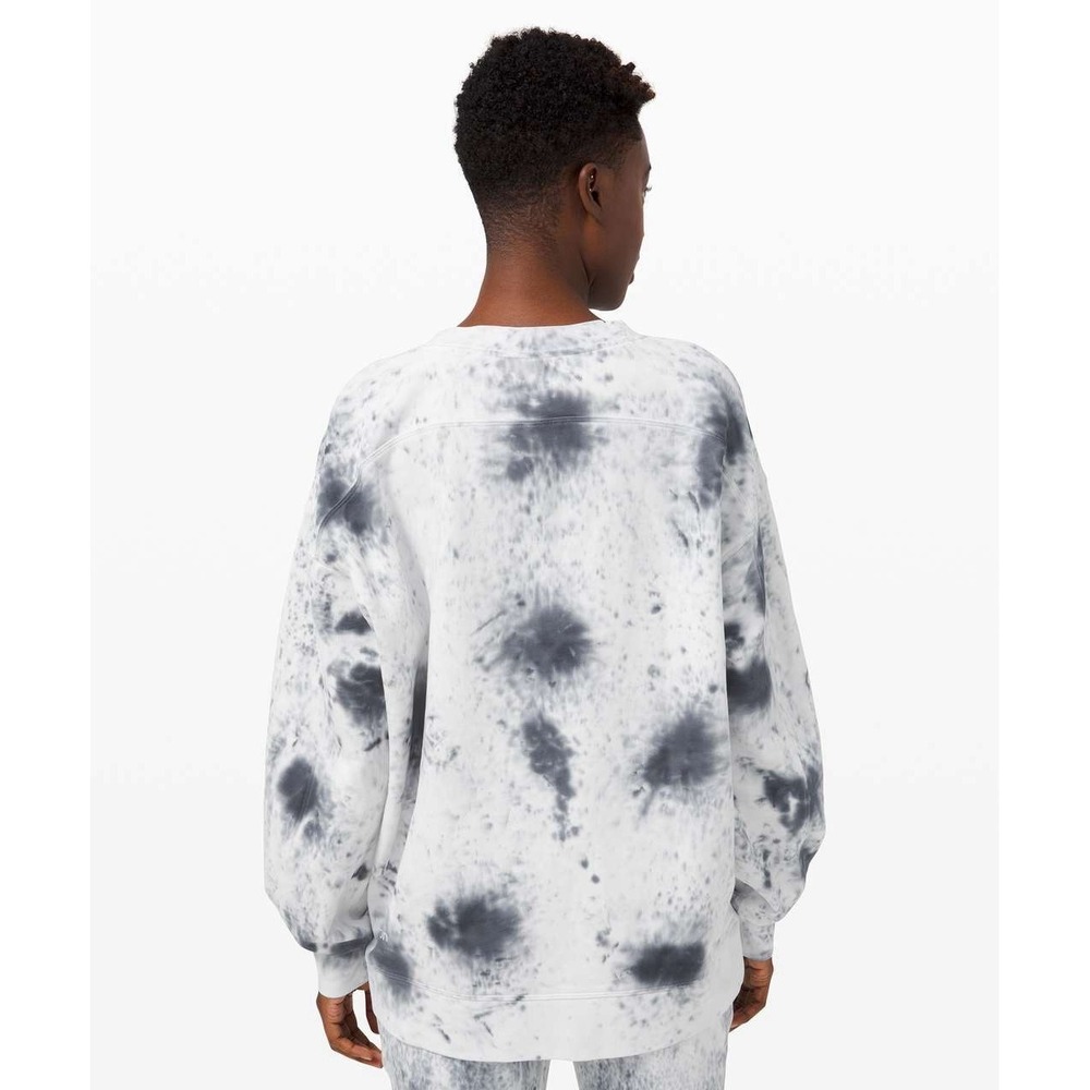 Lululemon Perfectly Oversized Crew *Tie Dye Marble Dye Classic Navy 6/8 - Picture 4 of 11